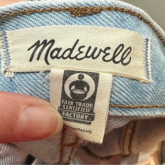 Madewell The Momjean Short in Fitzgerald Stone Wash Size 27 - Picture 5 of 9